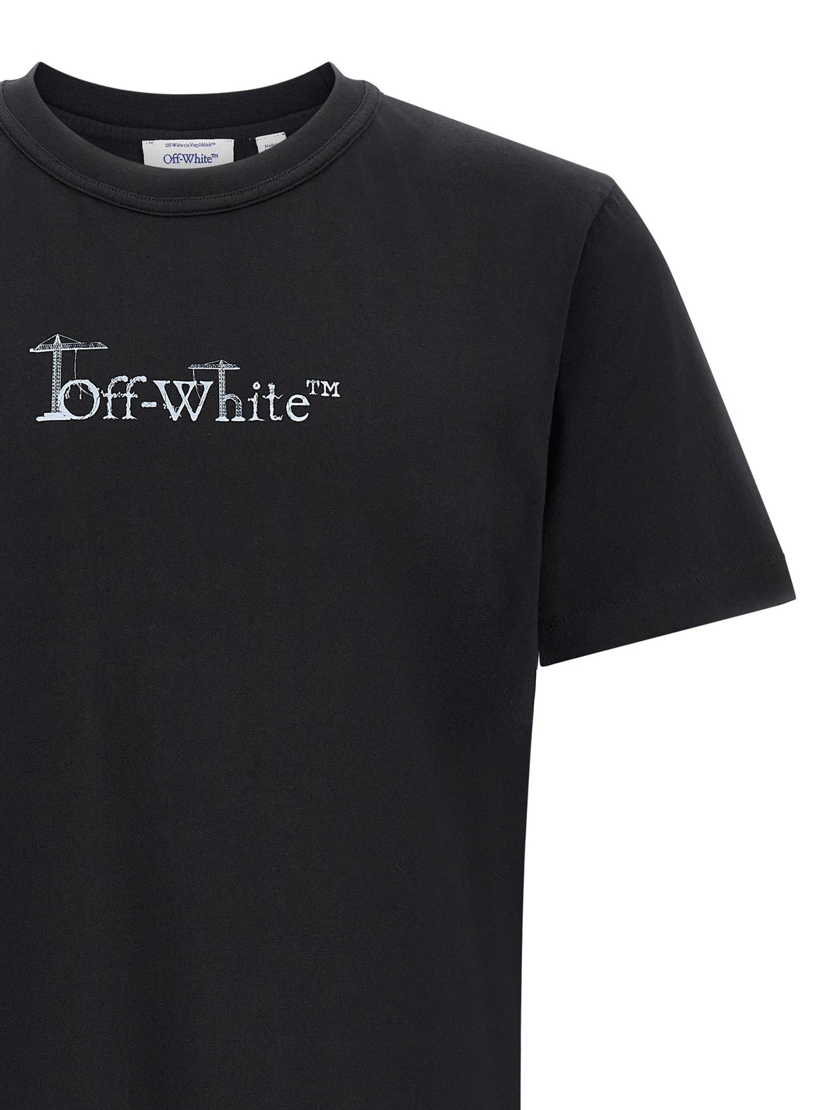 Off-White T-shirt met City Nature-print – Zwart