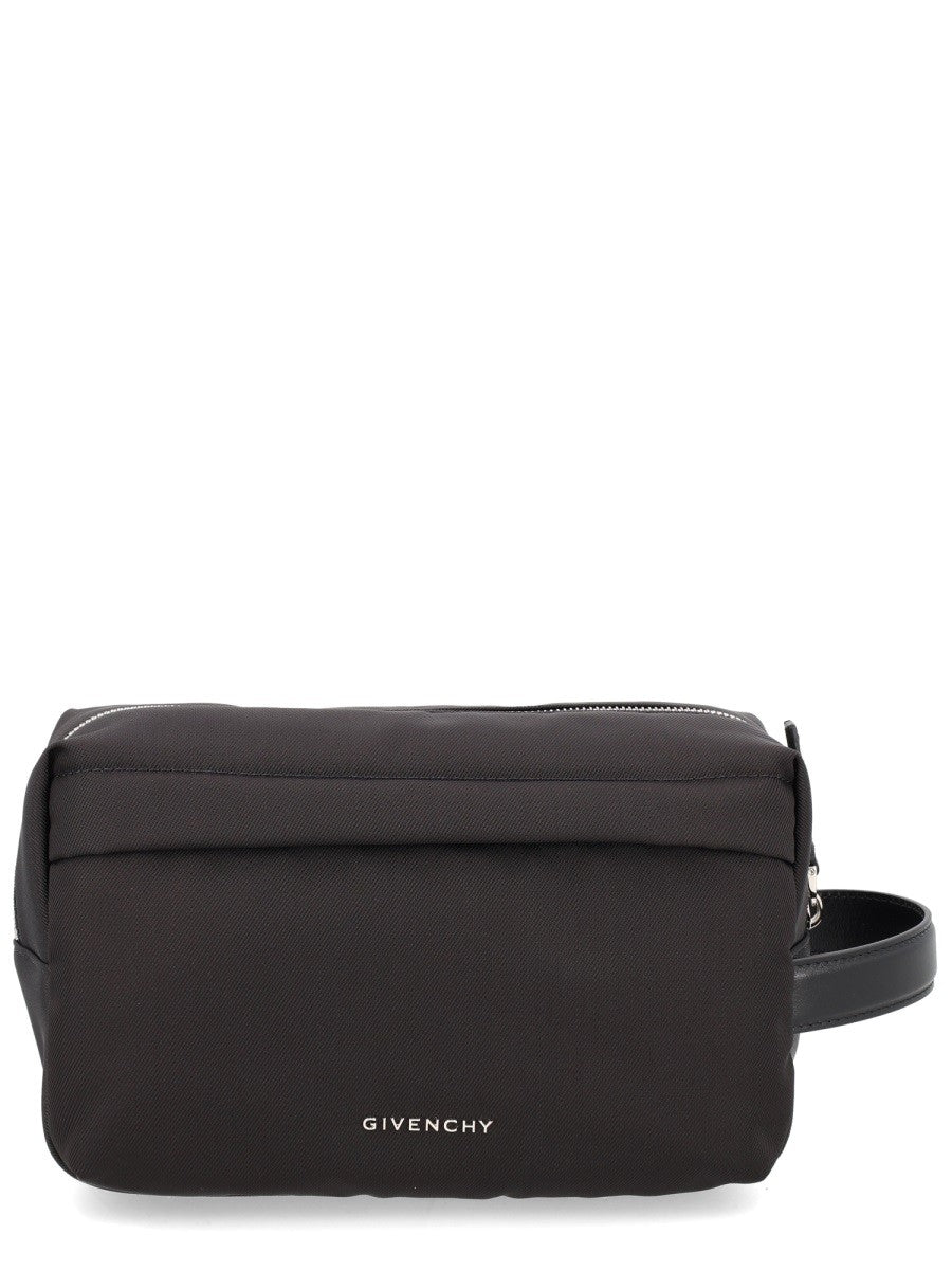 Givenchy Clutch van polyamide met logo – Zwart