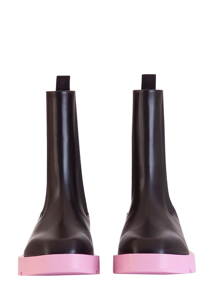 Givenchy Color-block Leren Enkellaarzen – Zwart / Roze