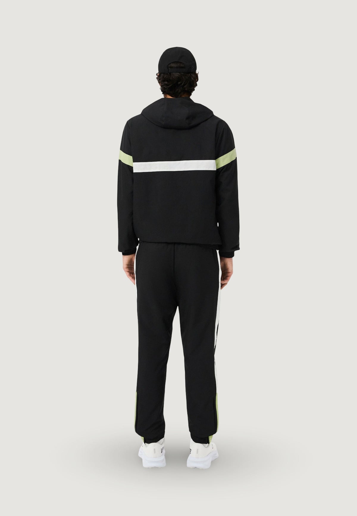 Lacoste Trainingspak met contrastdetails – Zwart