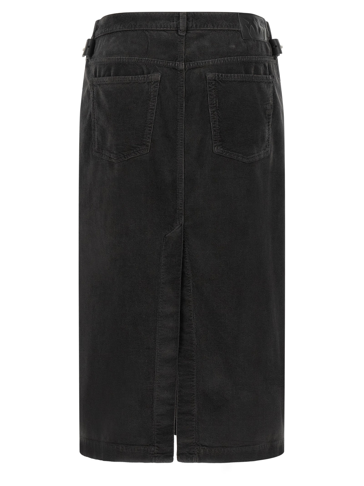 Pinko Ribfluwelen midirok – Zwart