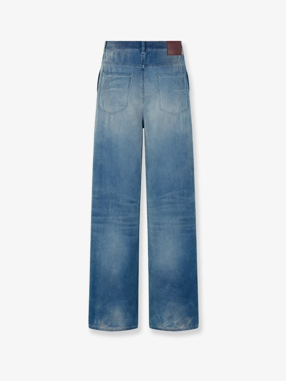 Christian Dior Ribfluwelen Broek – Middenblauw