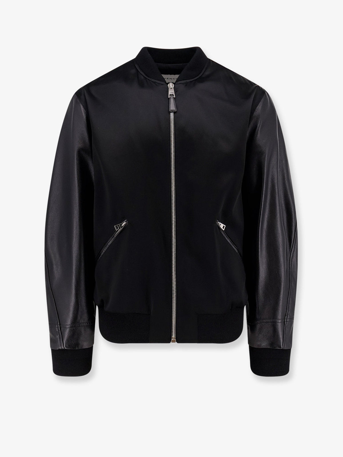 Givenchy Jack van katoen en acetaat met leren mouwen – Zwart
