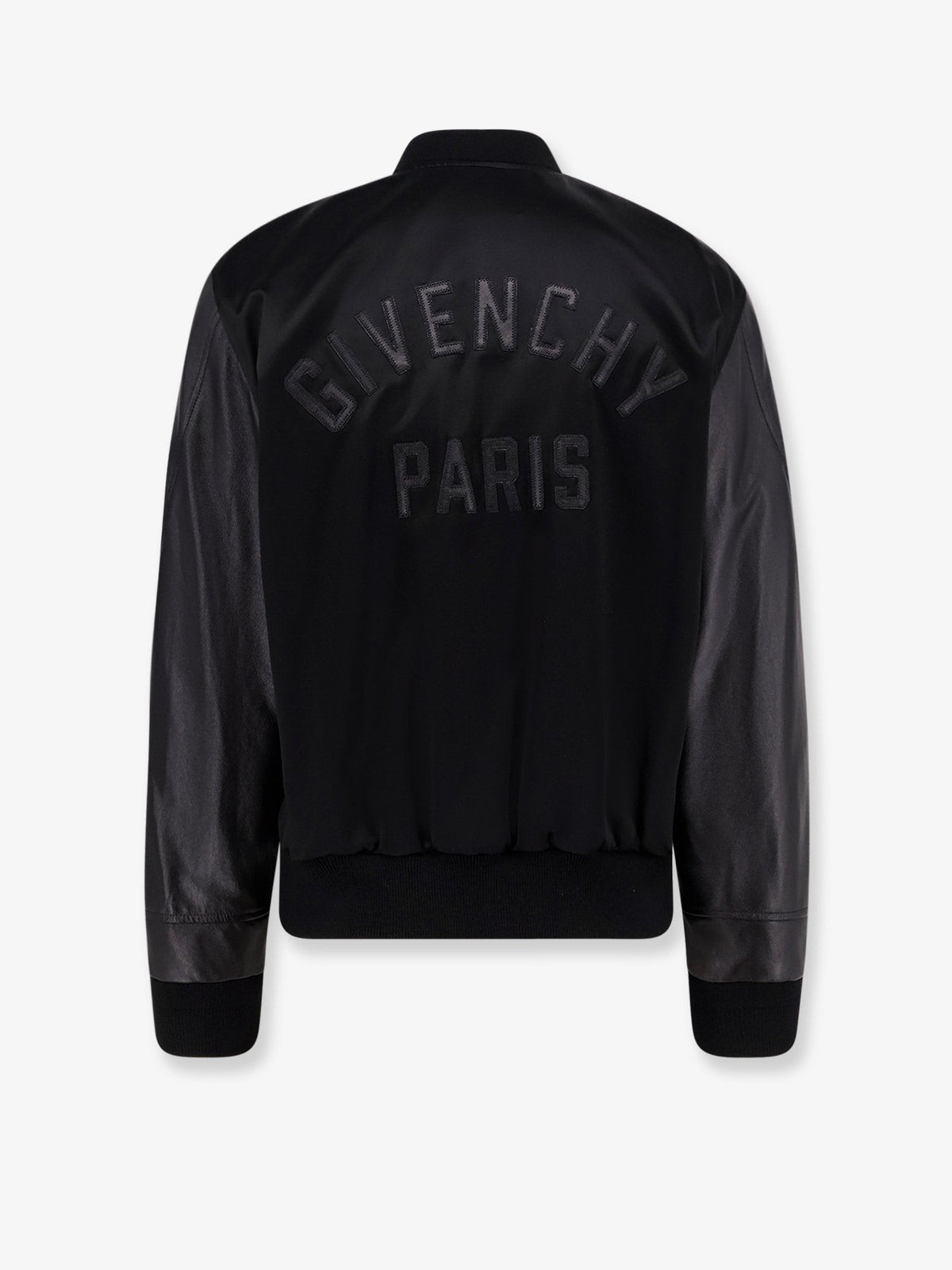 Givenchy Jack van katoen en acetaat met leren mouwen – Zwart