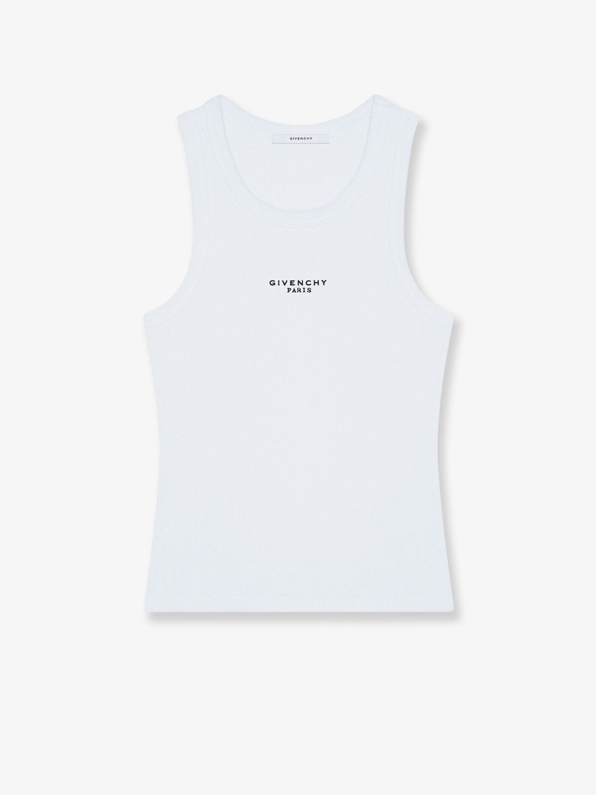 Givenchy Geribde Top met geborduurd logo – Wit