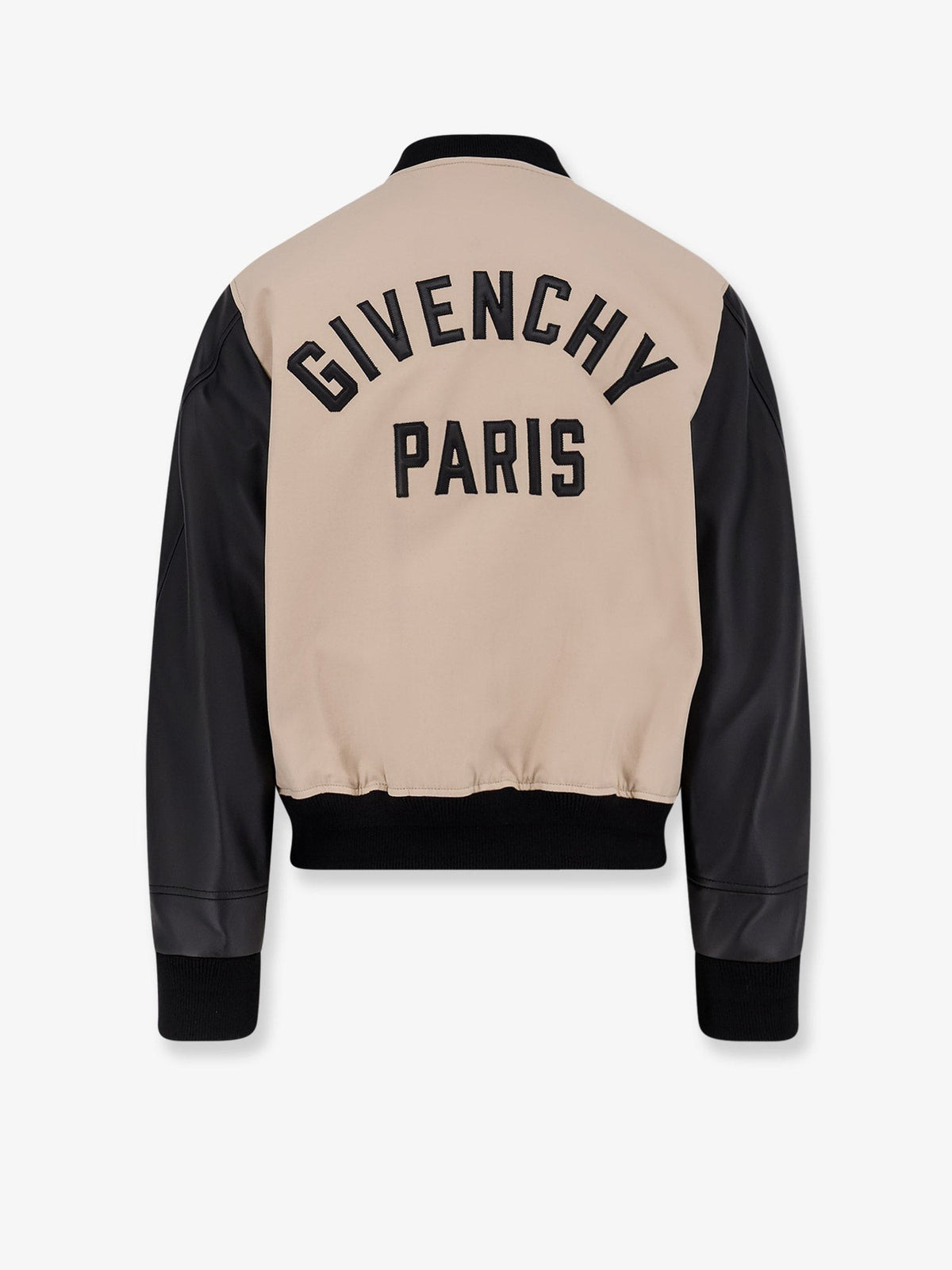Givenchy Katoenen Jack met leren mouwen – Zwart / Beige
