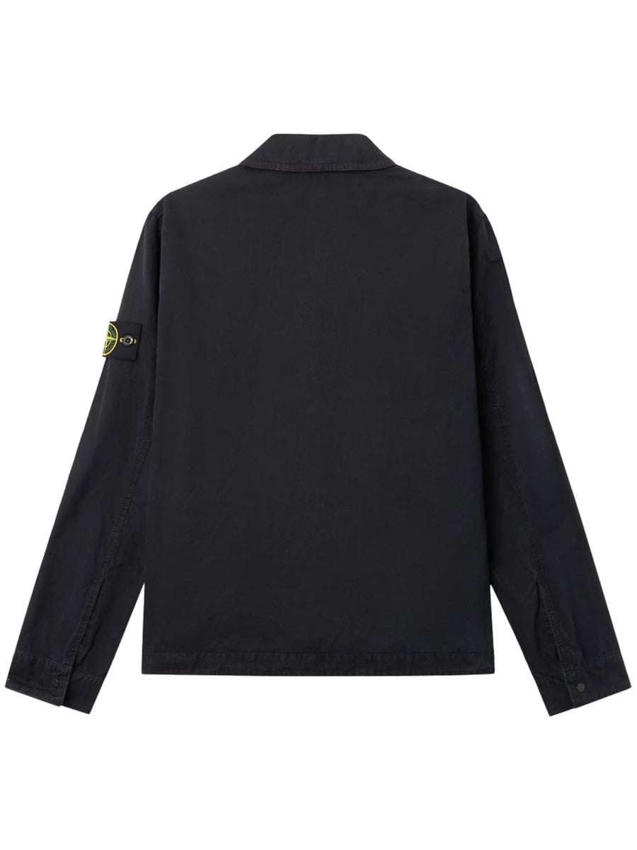 Stone Island Katoenen Overshirt – Zwart