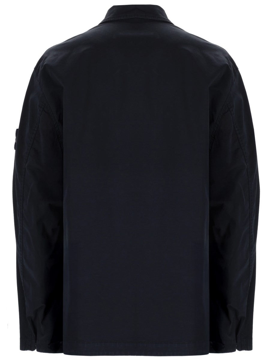 Stone Island Katoenen Overshirt – Marineblauw