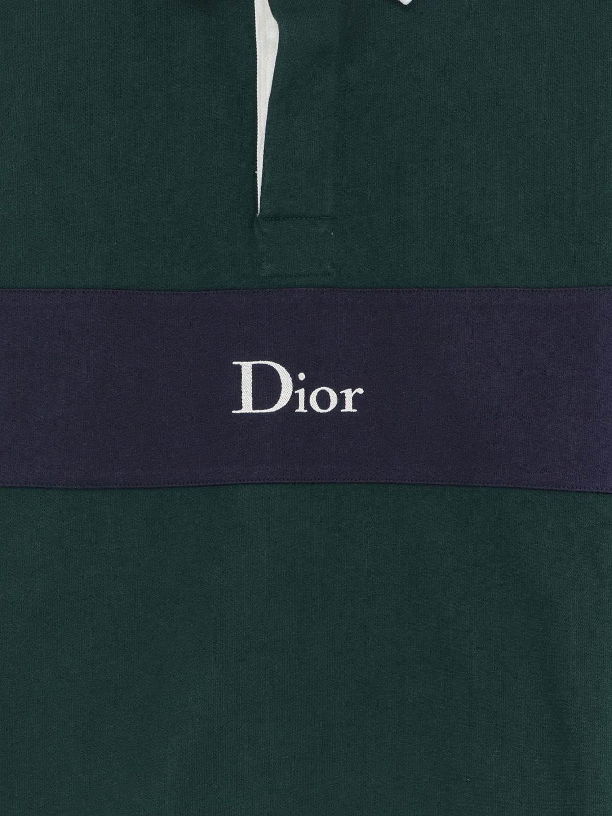 Christian Dior Rugby Polo met Dior-borduursel – Donkergroen
