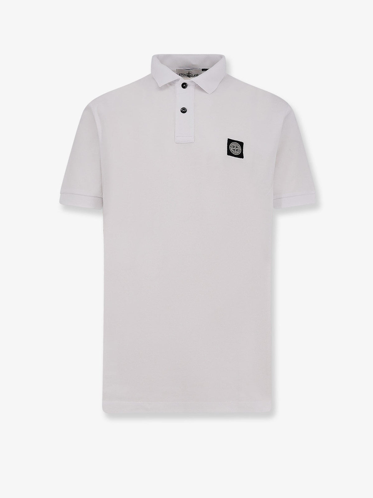 Stone Island Katoenen Polo met logopatch – Wit