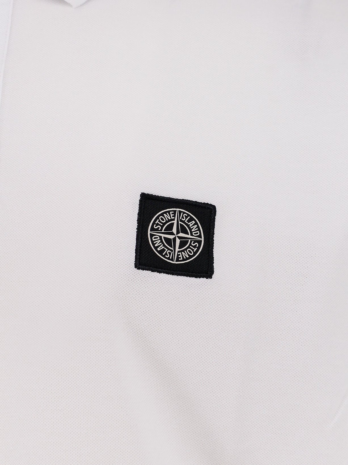 Stone Island Katoenen Polo met logopatch – Wit