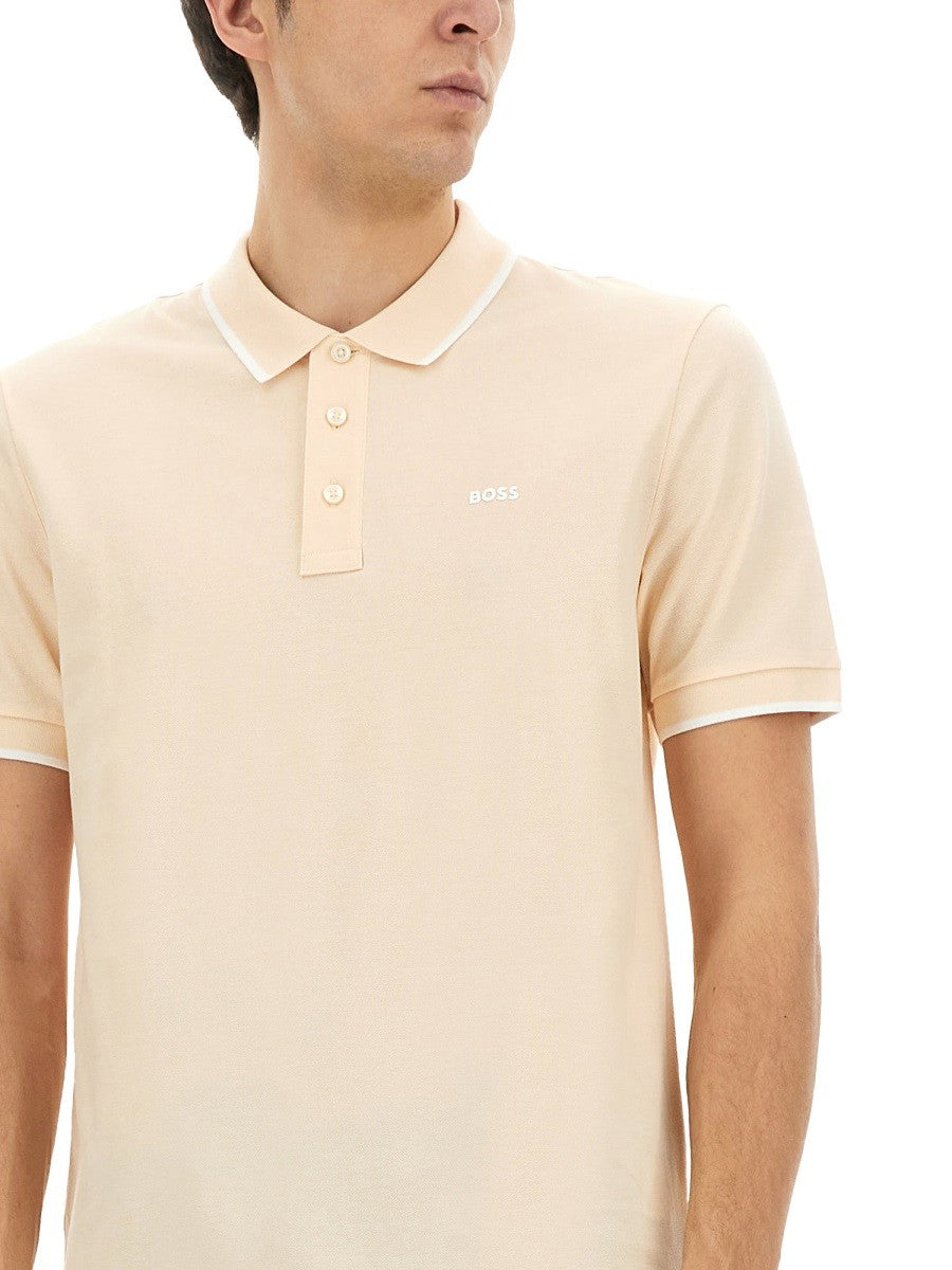 Boss Katoenen Polo – Roze