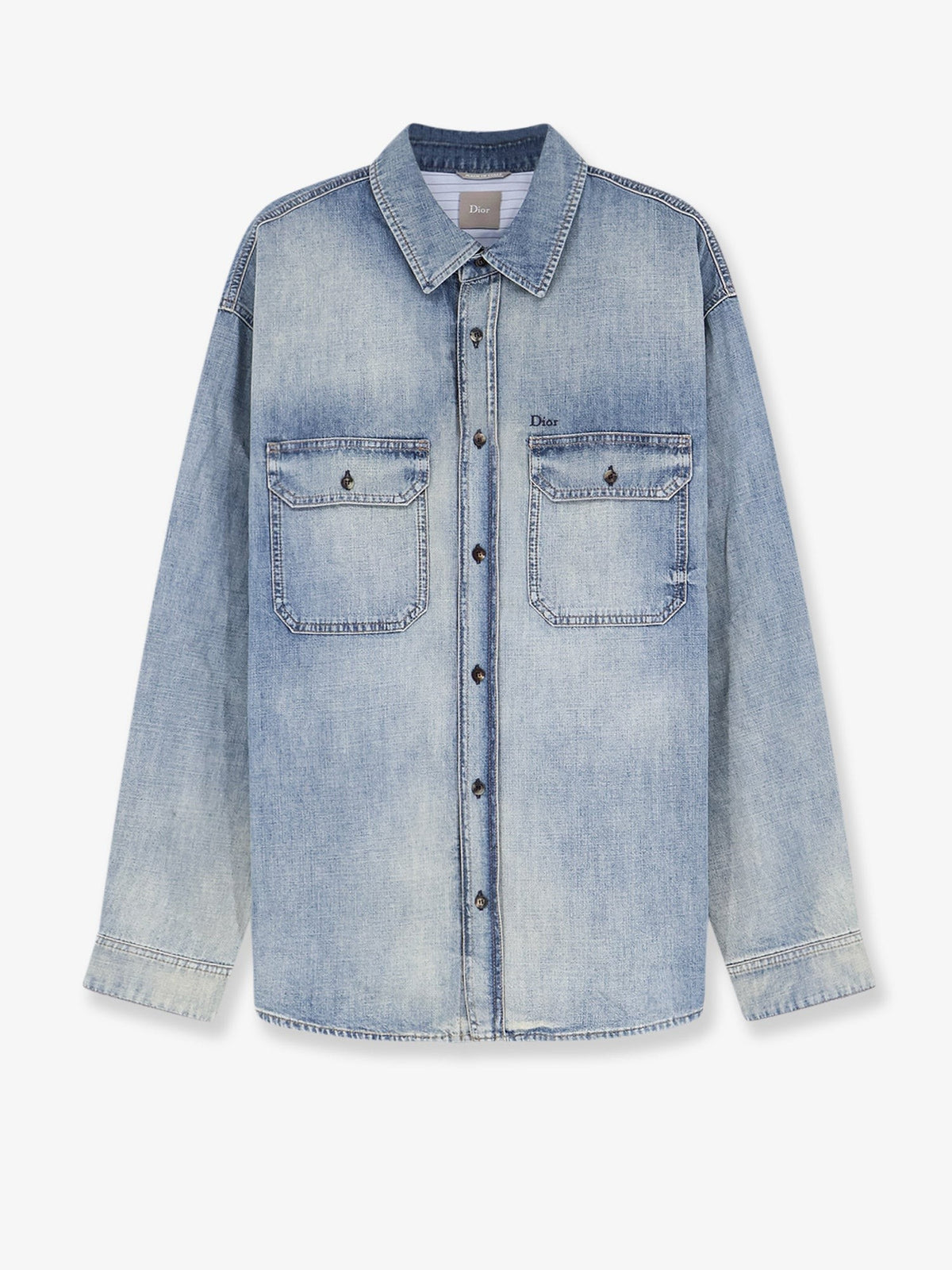 Christian Dior Katoenen Overshirt – Lichtblauw