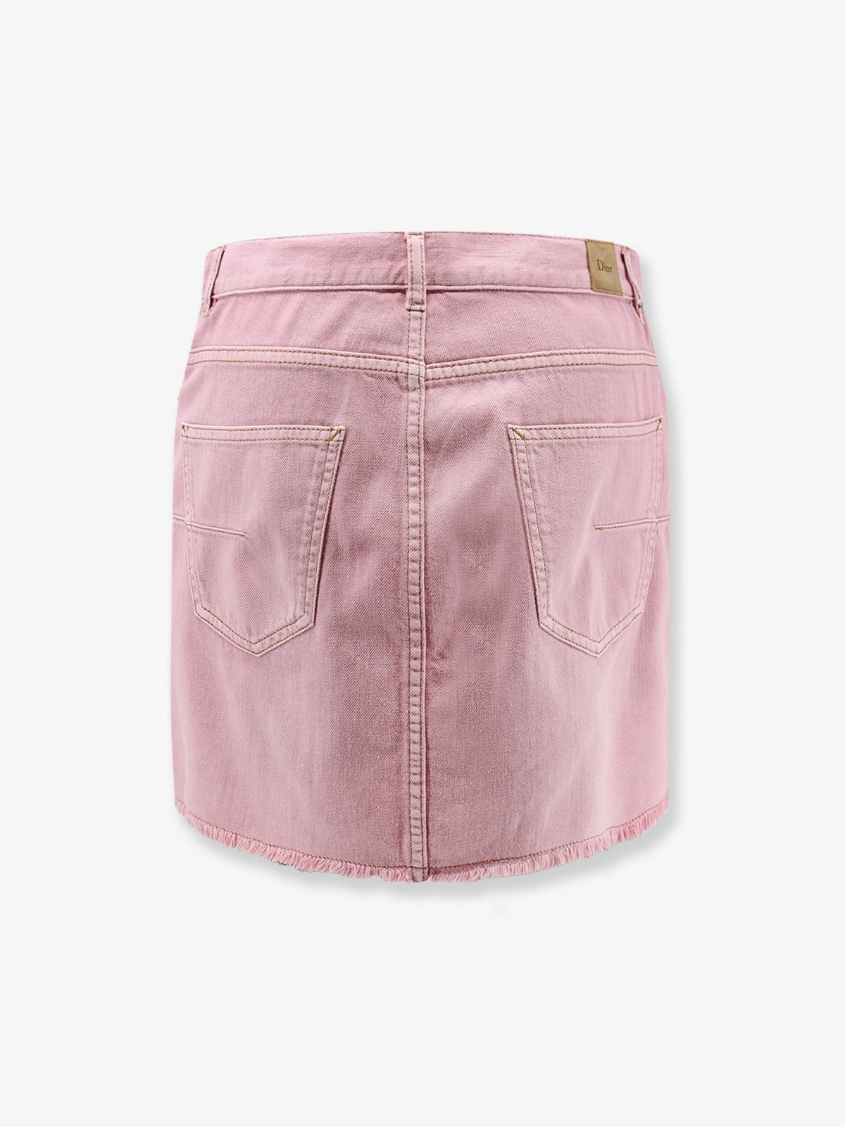 Christian Dior Katoenen Rok met franjes – Roze