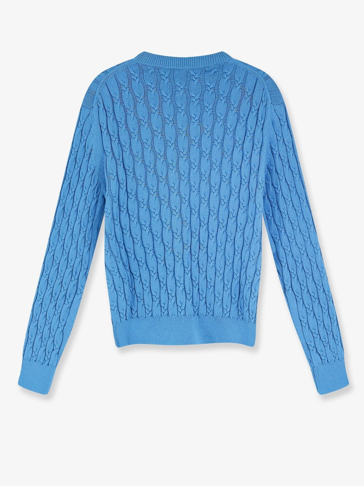 Christian Dior Katoenen Trui met vlechtpatroon – Blauw
