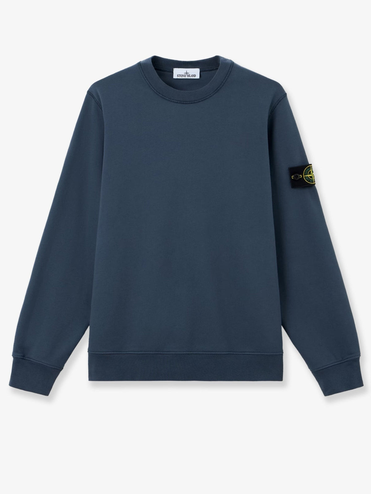 Stone Island Katoenen Sweater met zijlogo – Middenblauw