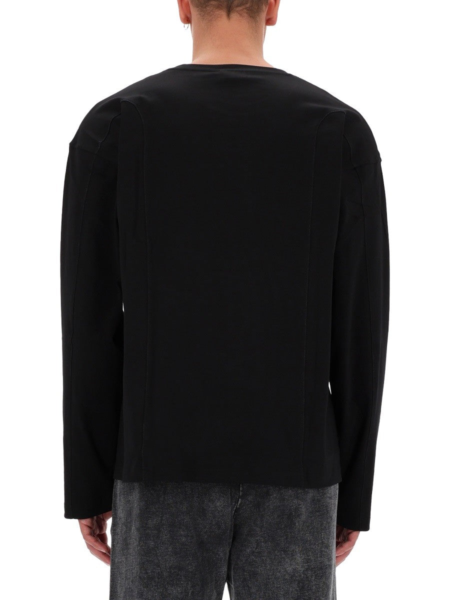 Diesel Katoenen longsleeve – Zwart