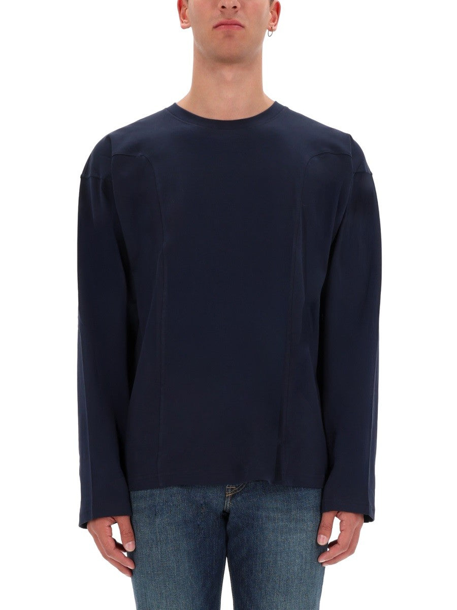 Diesel Katoenen longsleeve – Marineblauw
