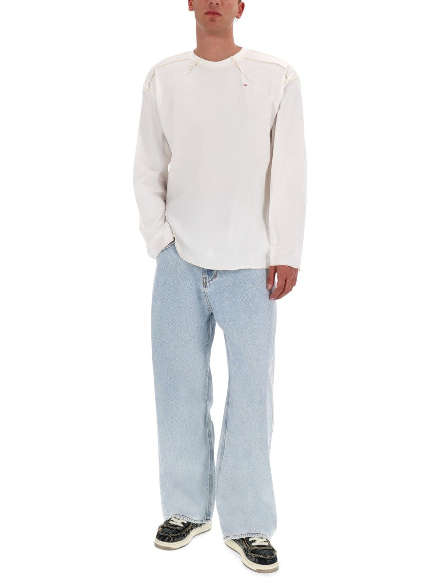 Diesel Katoenen longsleeve – Wit