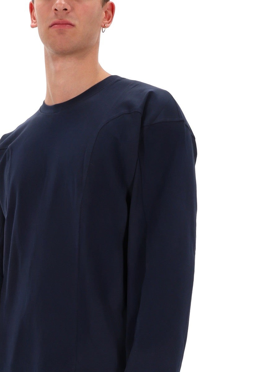 Diesel Katoenen longsleeve – Marineblauw