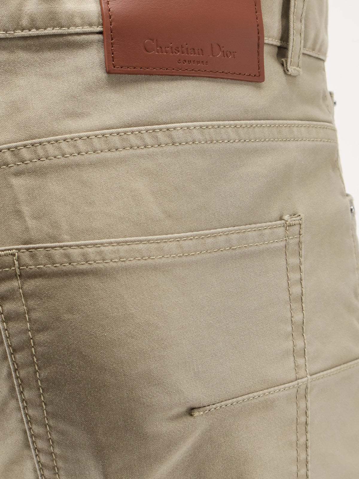 Christian Dior Katoenen Flared Broek – Beige