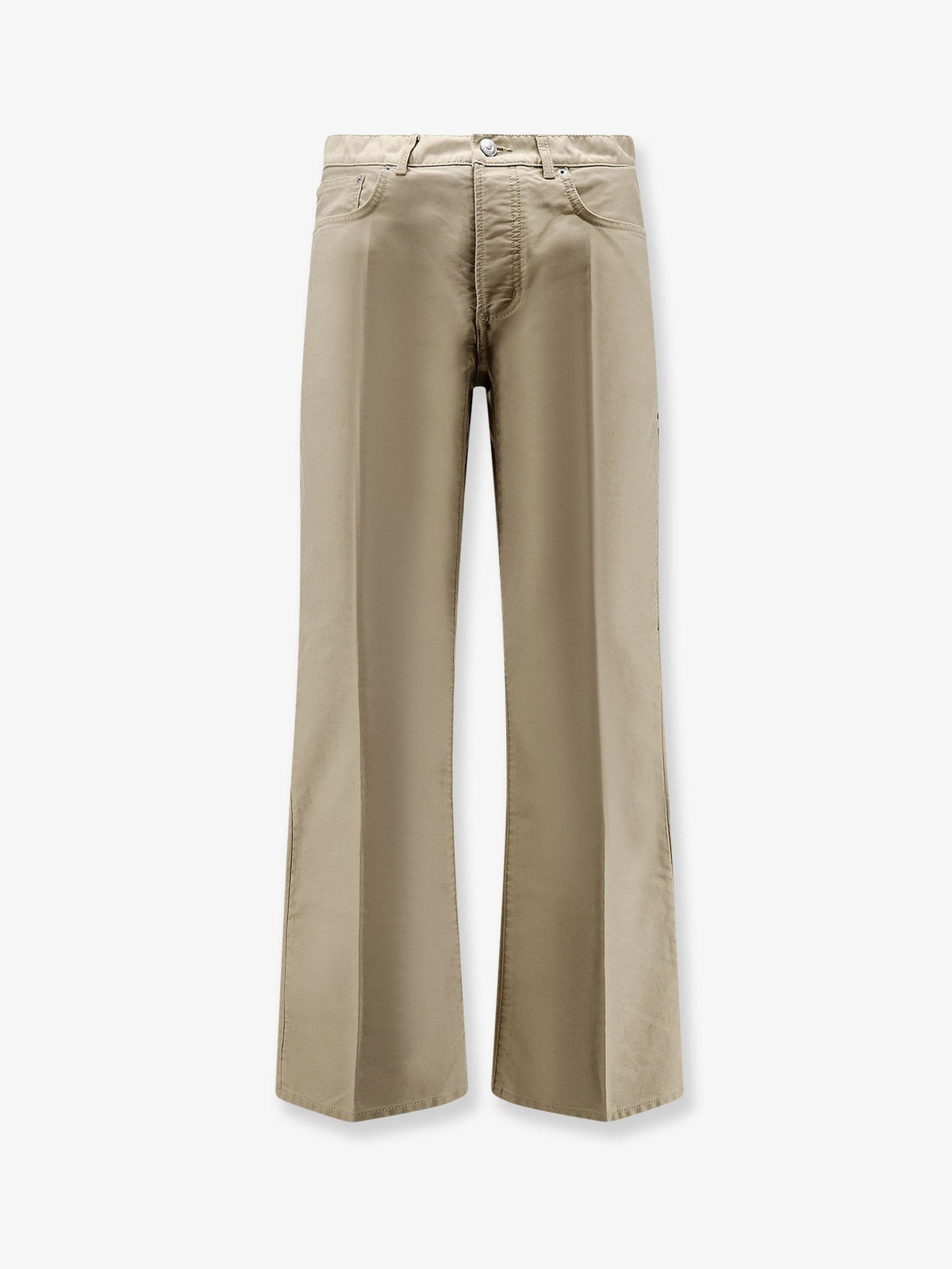 Christian Dior Katoenen Flared Broek – Beige