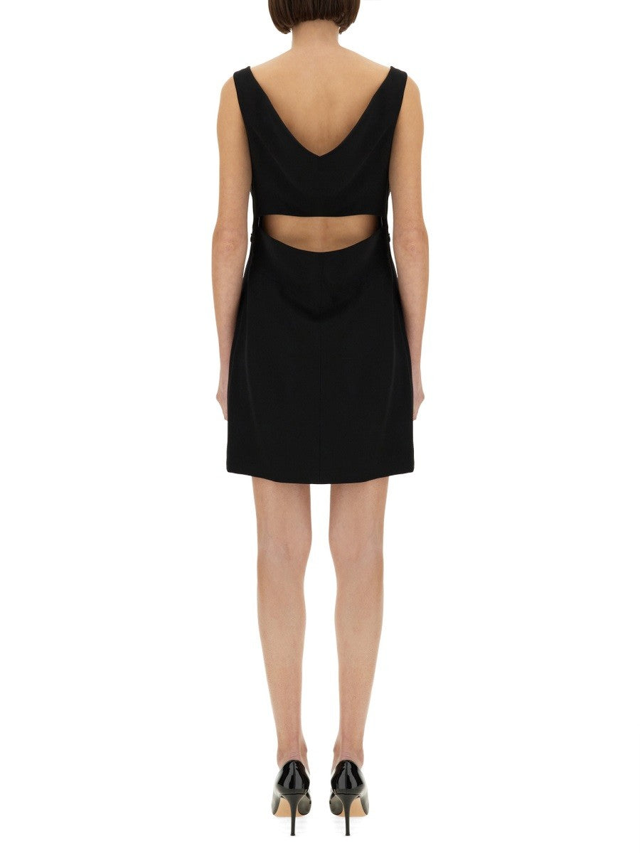 Givenchy Jurk van crêpe en satijn – Zwart