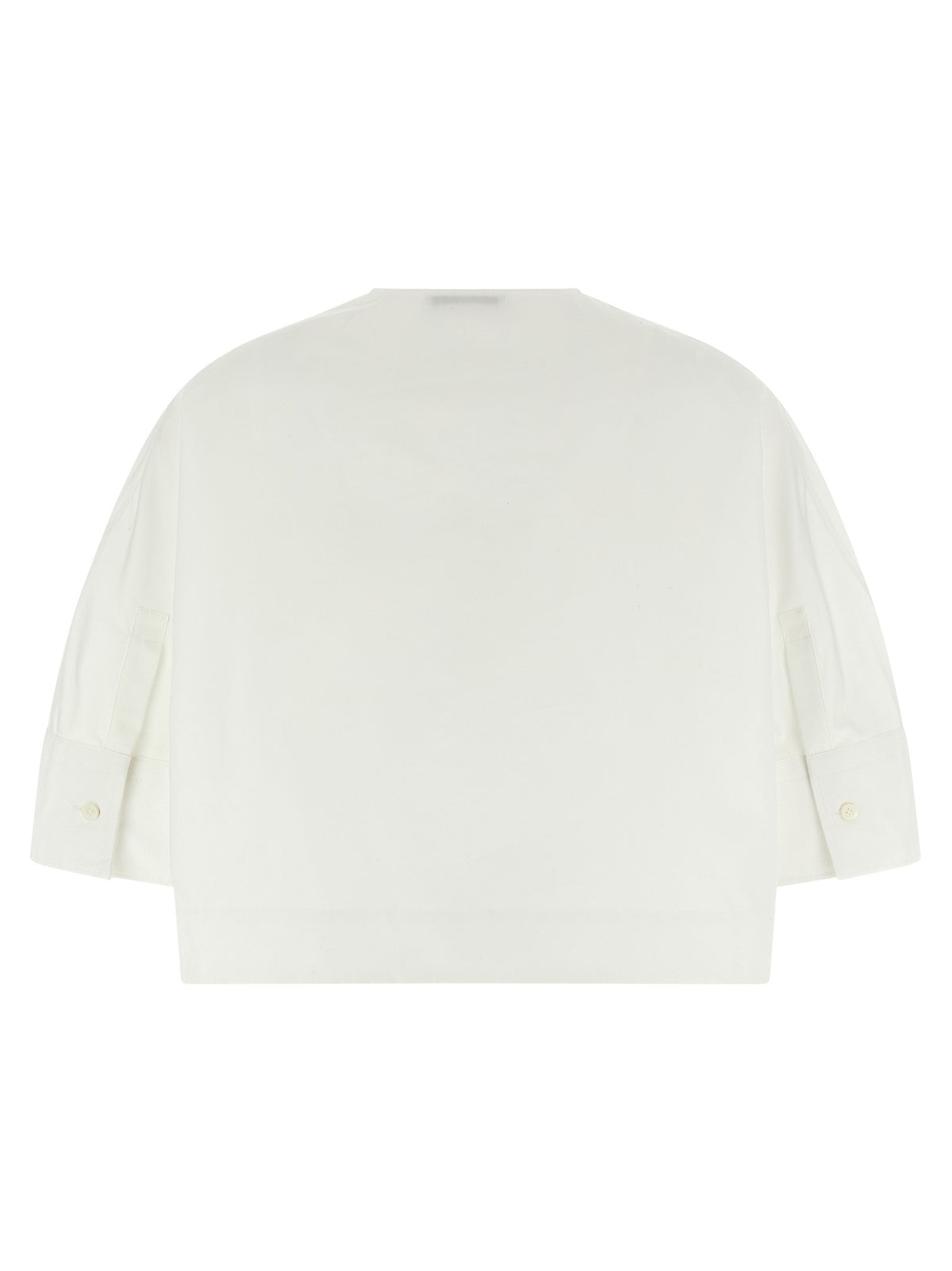 Givenchy Cropped Blouse met ballonmouwen – Wit