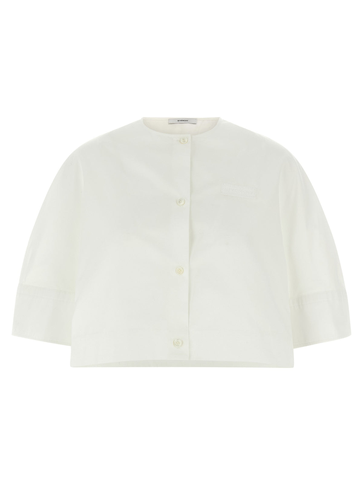 Givenchy Cropped Blouse met ballonmouwen – Wit