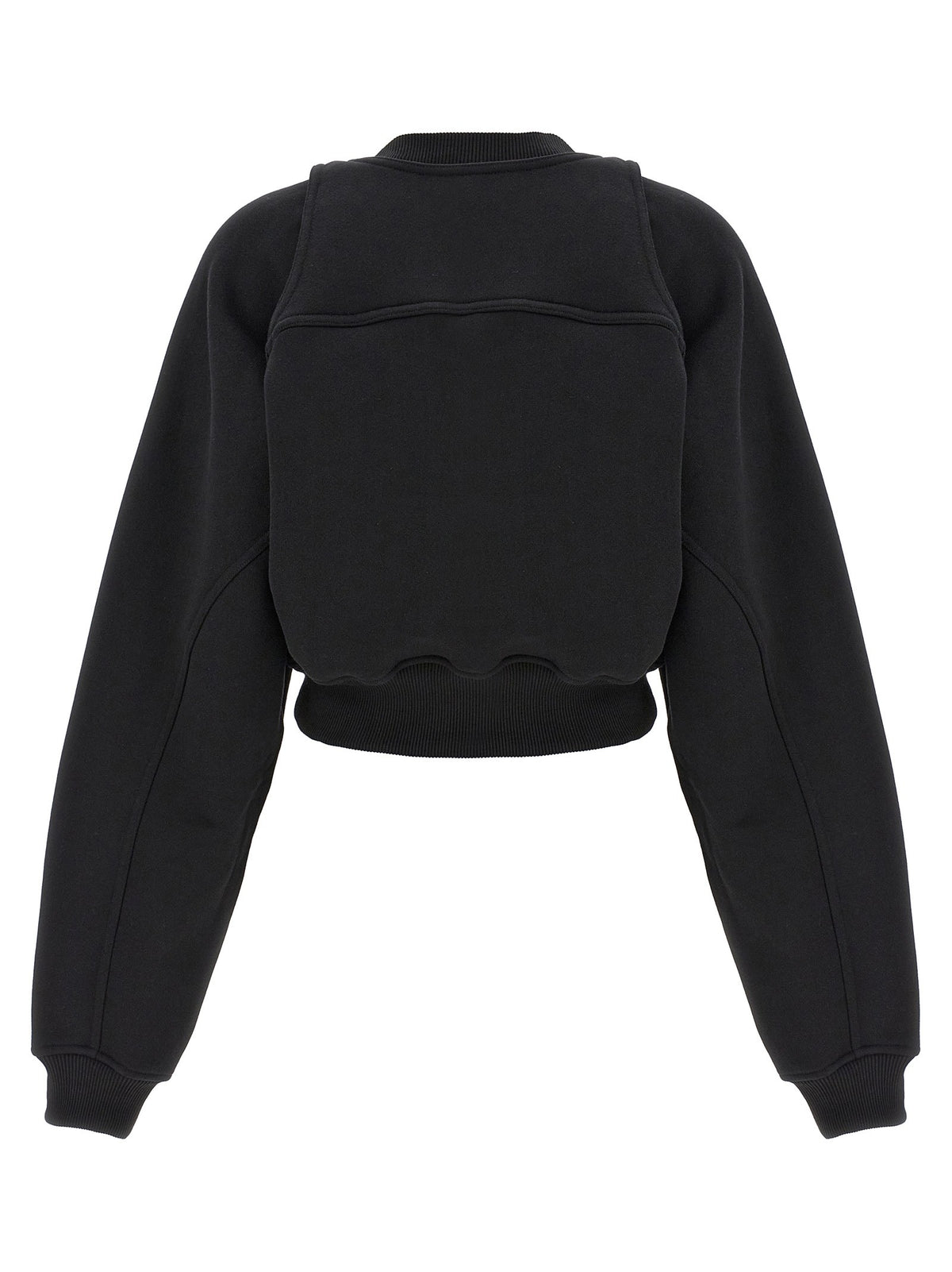 Off-White Cropped Sweater met Harnasdetail – Wit / Zwart