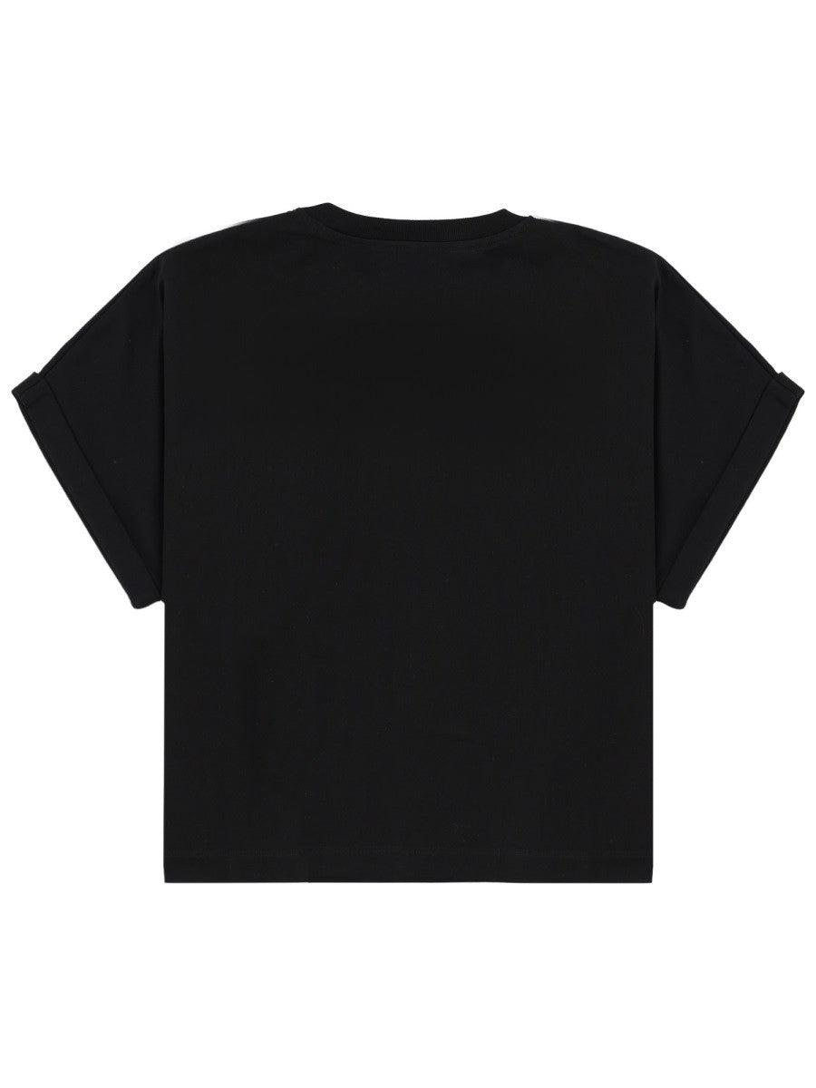 Balmain Cropped T-shirt – Zwart