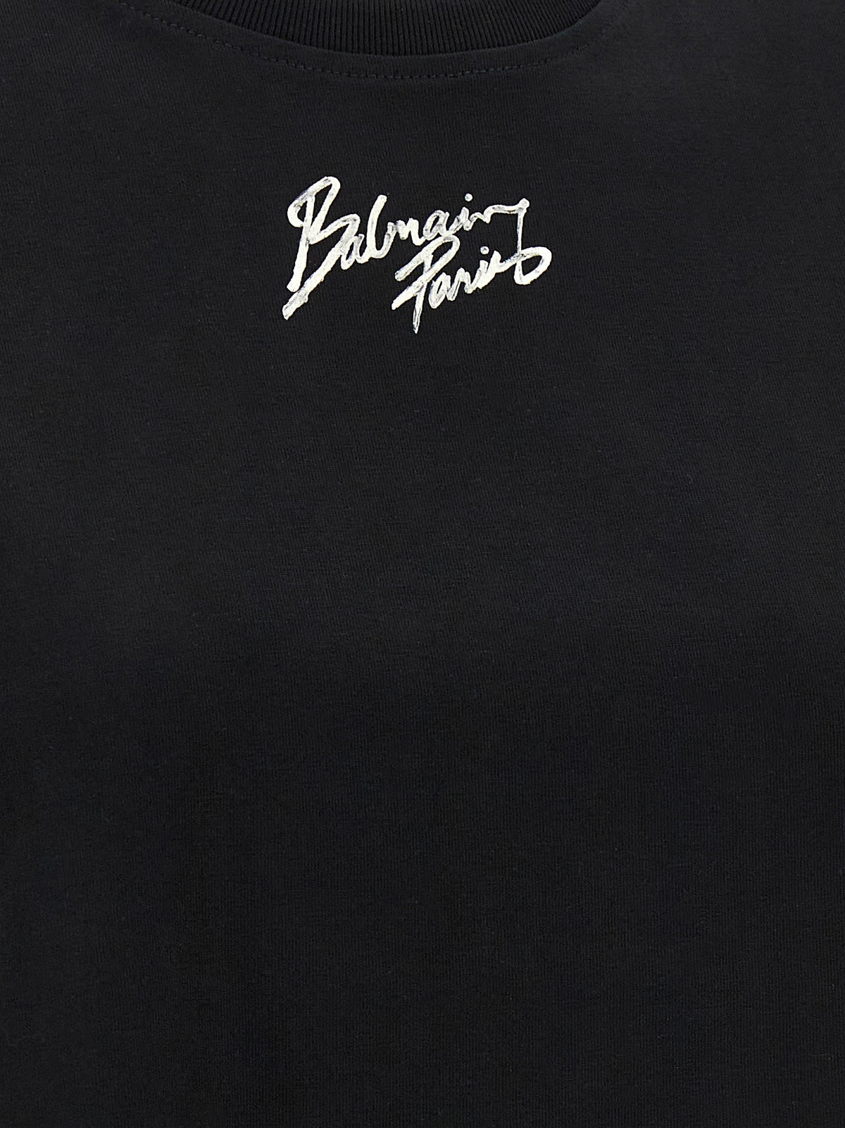 Balmain Cropped T-shirt – Zwart