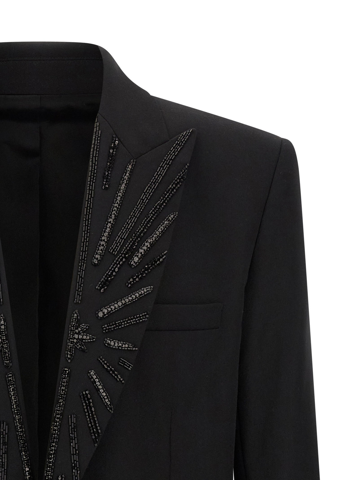Balmain Blazer met Kristallen – Zwart