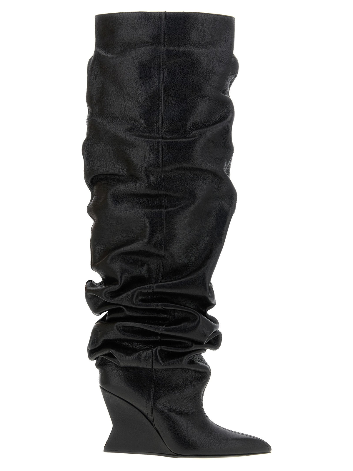 Balmain Leren overknee laarzen – Zwart