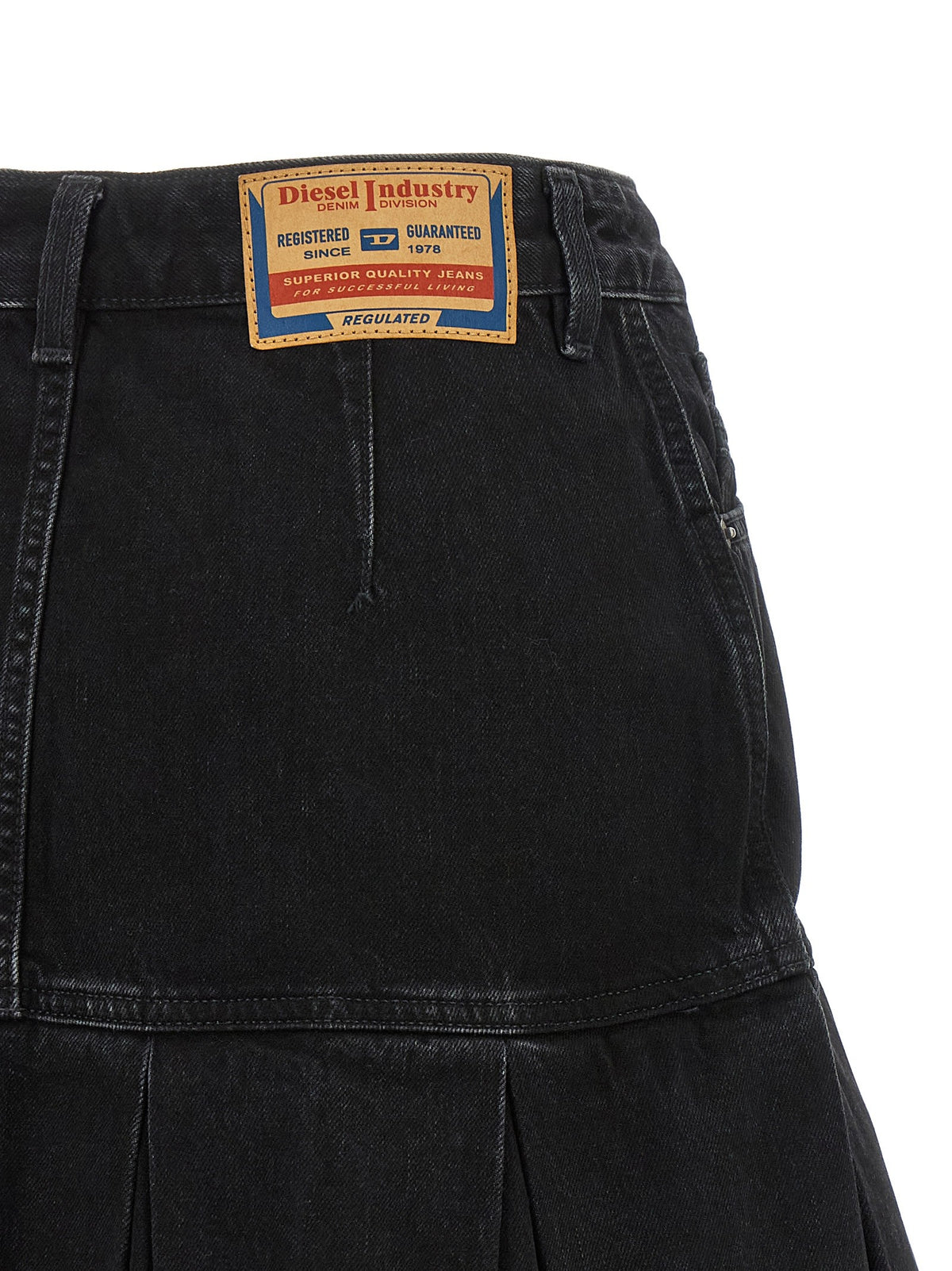 Diesel De-Reen Denim minirok – Zwart
