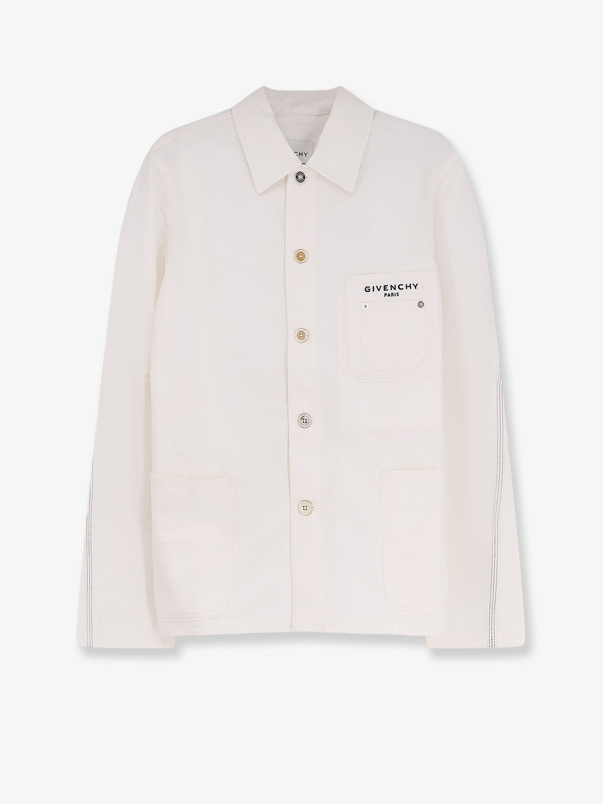 Givenchy Spijkerjas met logo in letters – Wit
