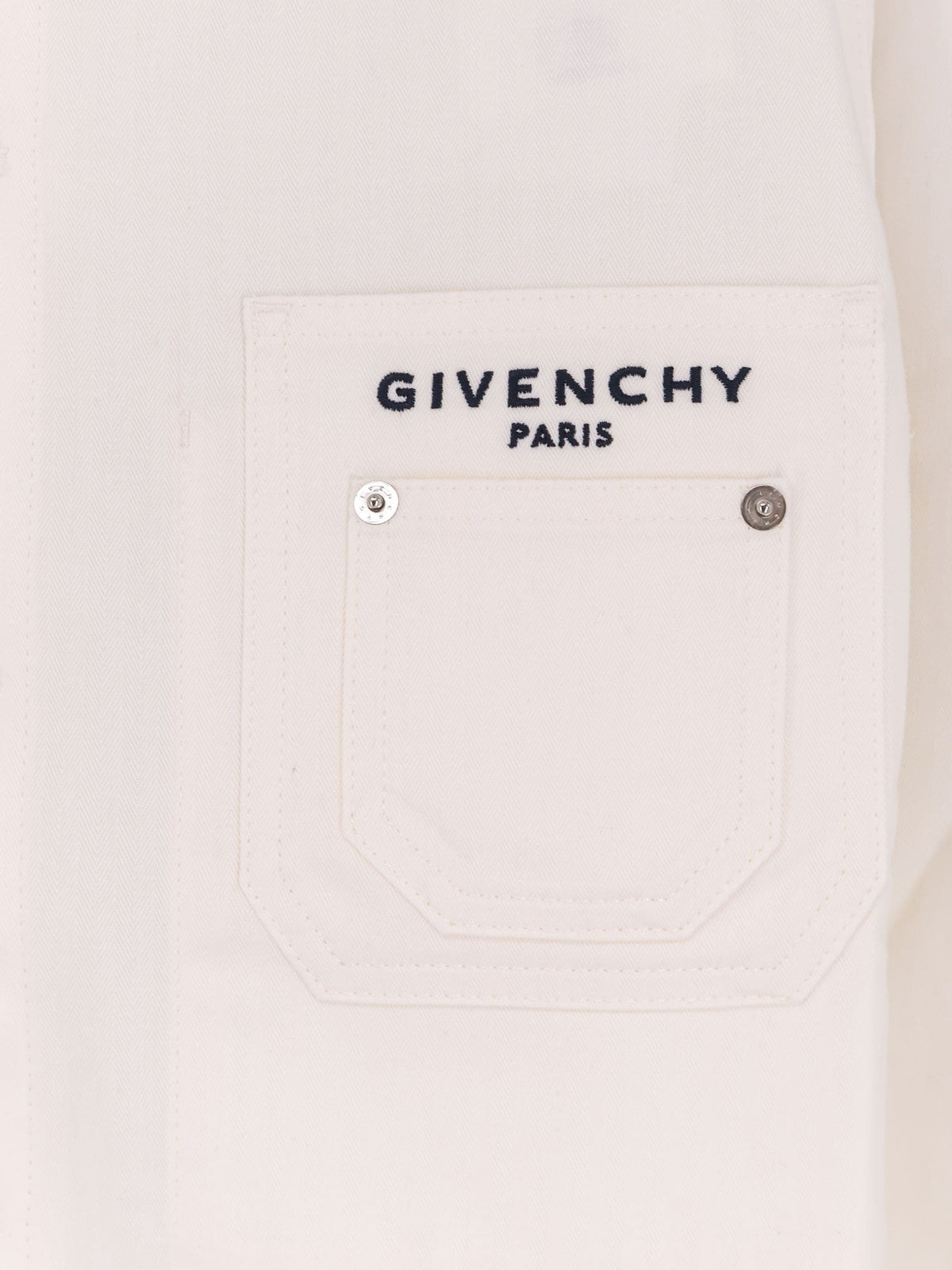 Givenchy Spijkerjas met logo in letters – Wit