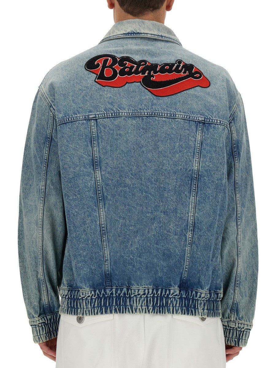 Balmain Spijkerjack Heren – Middenblauw