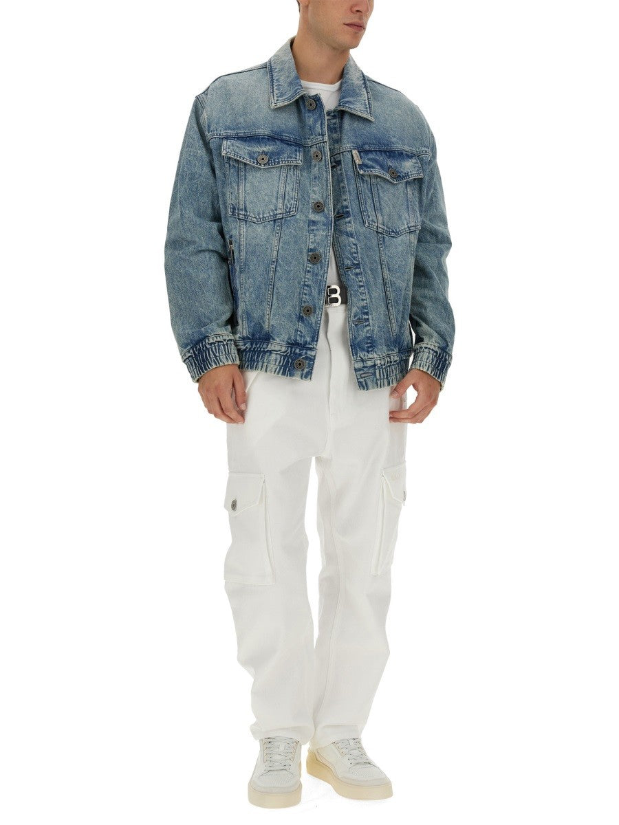 Balmain Spijkerjack Heren – Middenblauw
