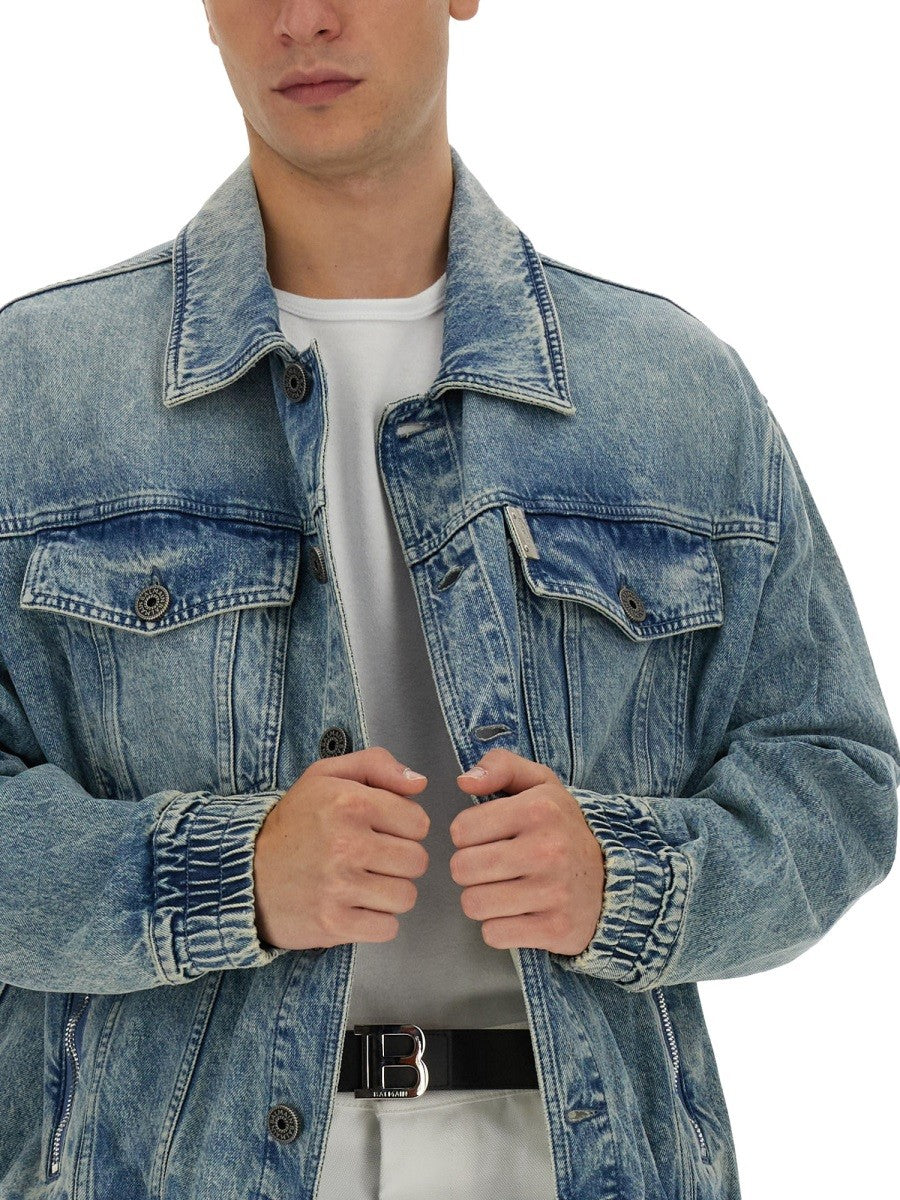 Balmain Spijkerjack Heren – Middenblauw