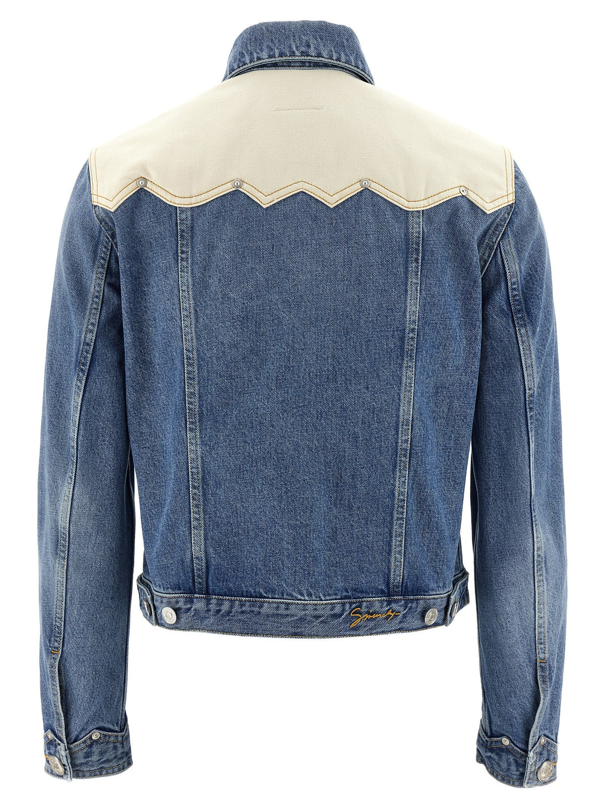 Givenchy Spijkerjas met canvas details – Middenblauw