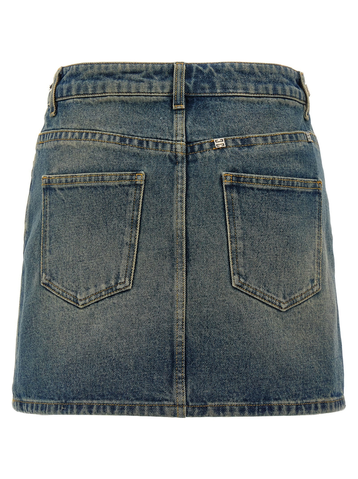 Givenchy Denim Minirok met ketting – Middenblauw