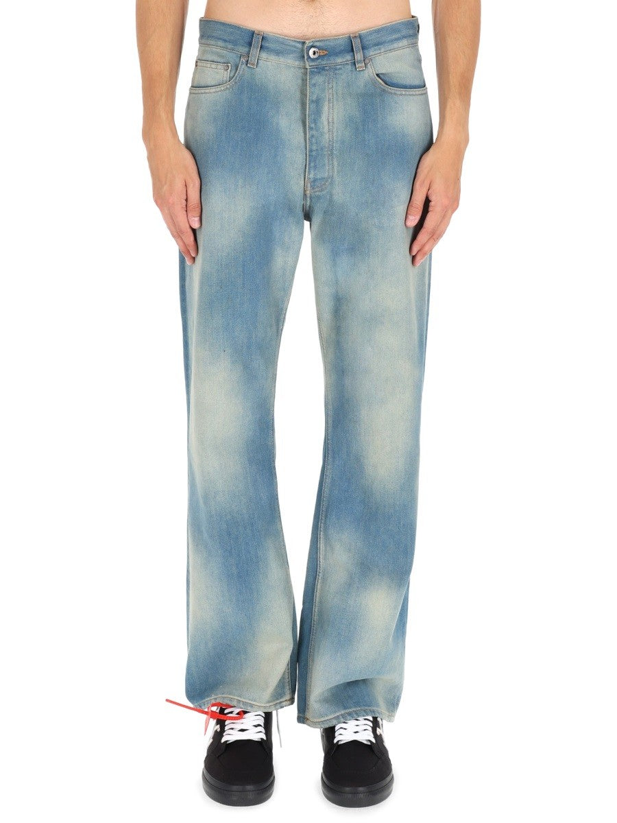Off-White Diag Raw Patch Jeans – Lichtblauw