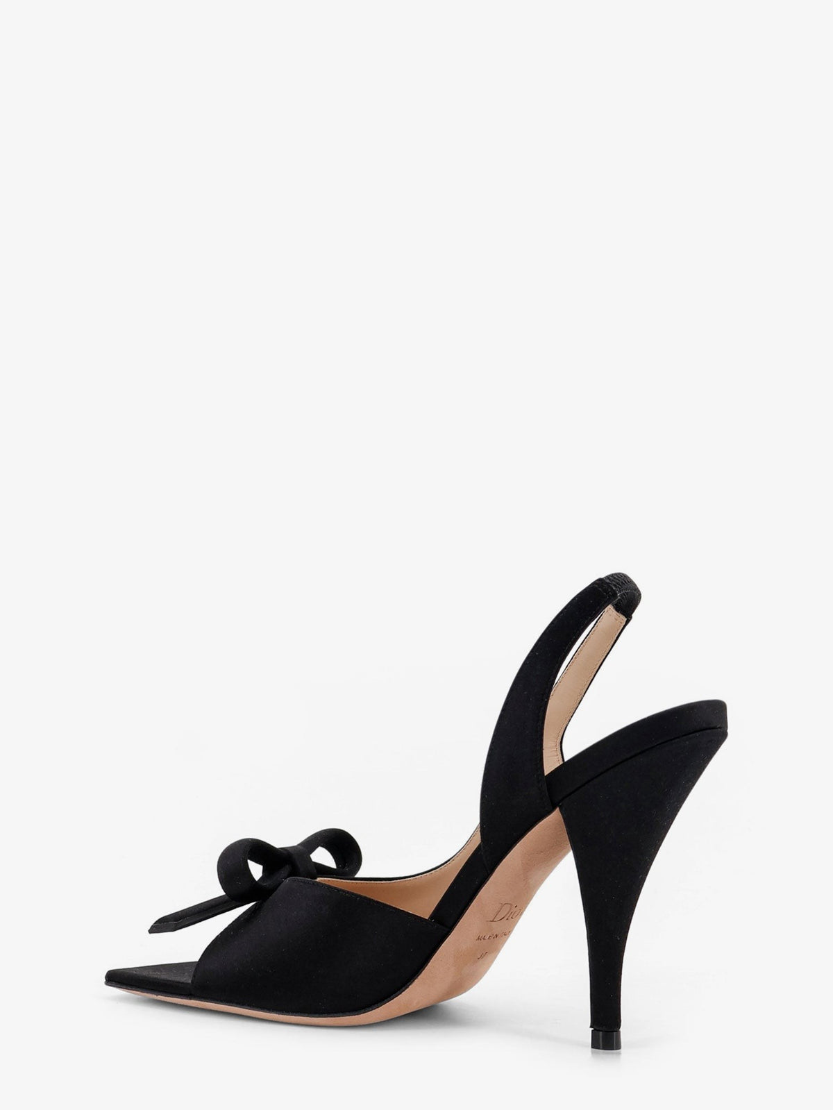 Christian Dior Bow Satijnen Sandalen – Zwart