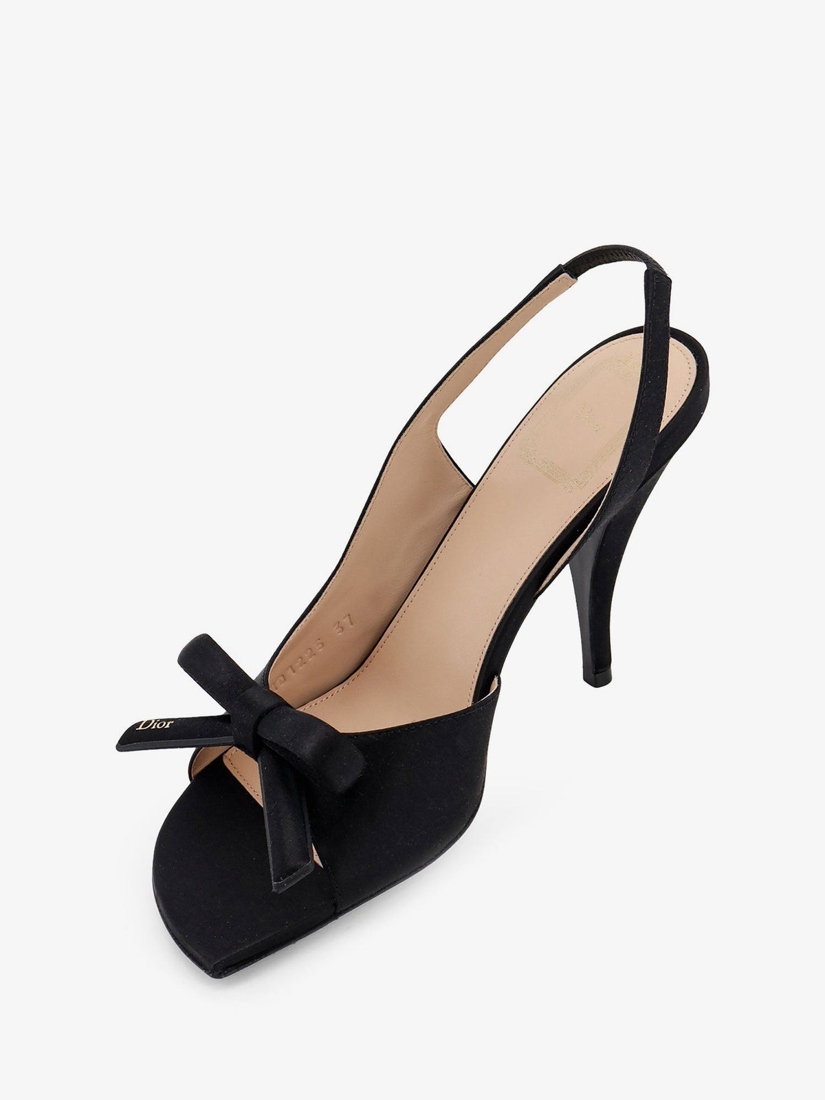 Christian Dior Bow Satijnen Sandalen – Zwart