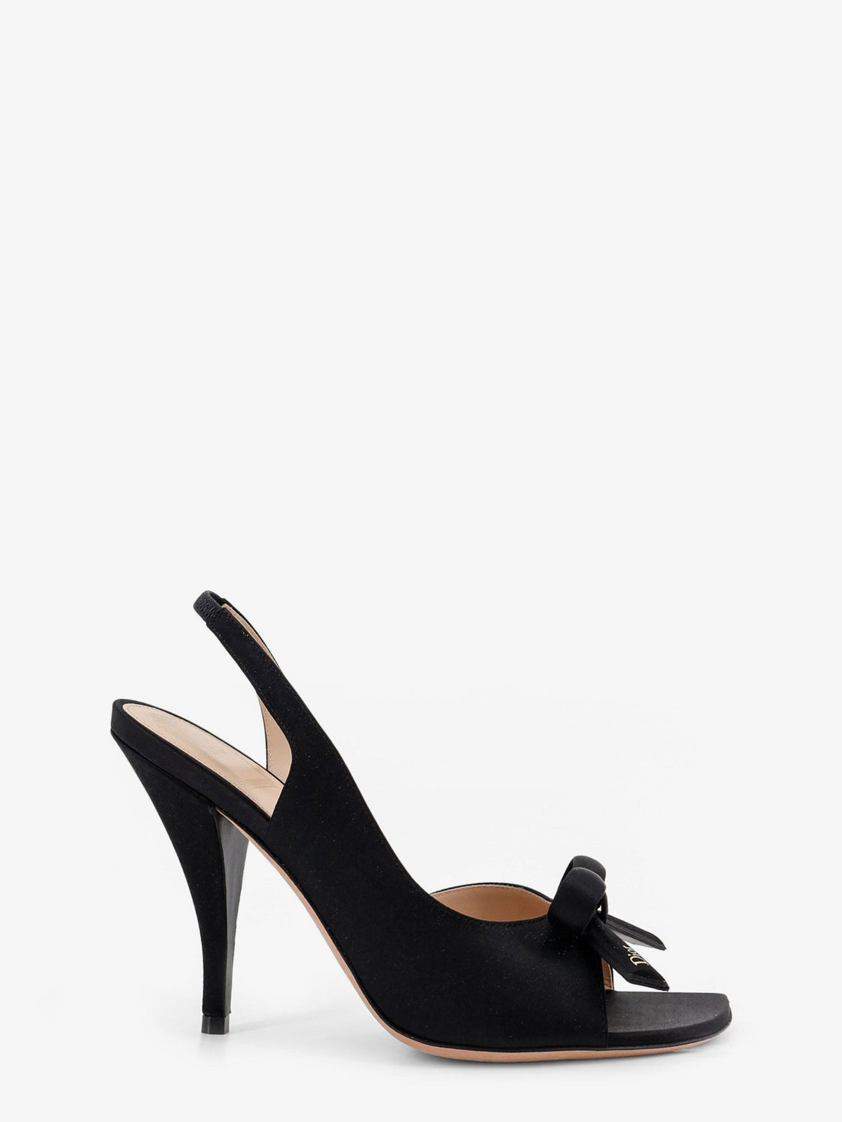 Christian Dior Bow Satijnen Sandalen – Zwart