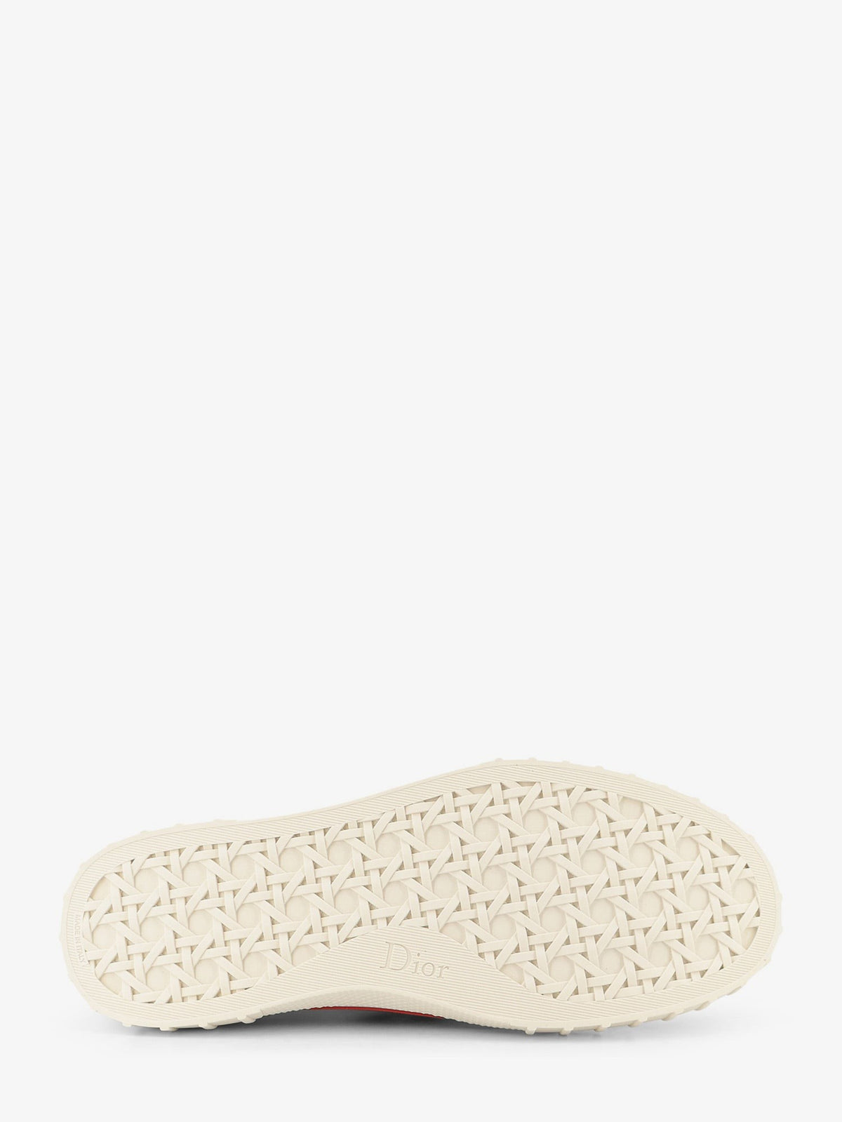 Christian Dior Lage sneakers met Dior-signatuur – Wit / Marineblauw