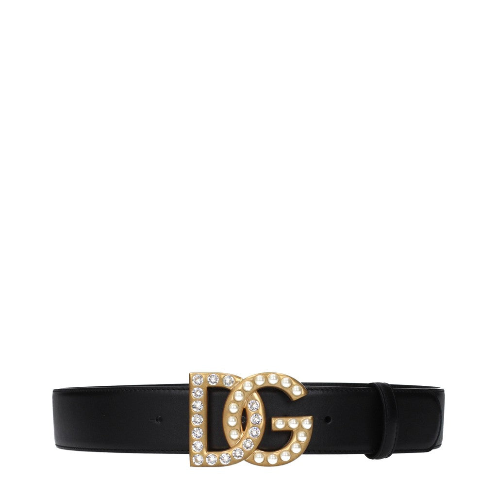 Dolce & Gabbana Leren riem Dames – Zwart