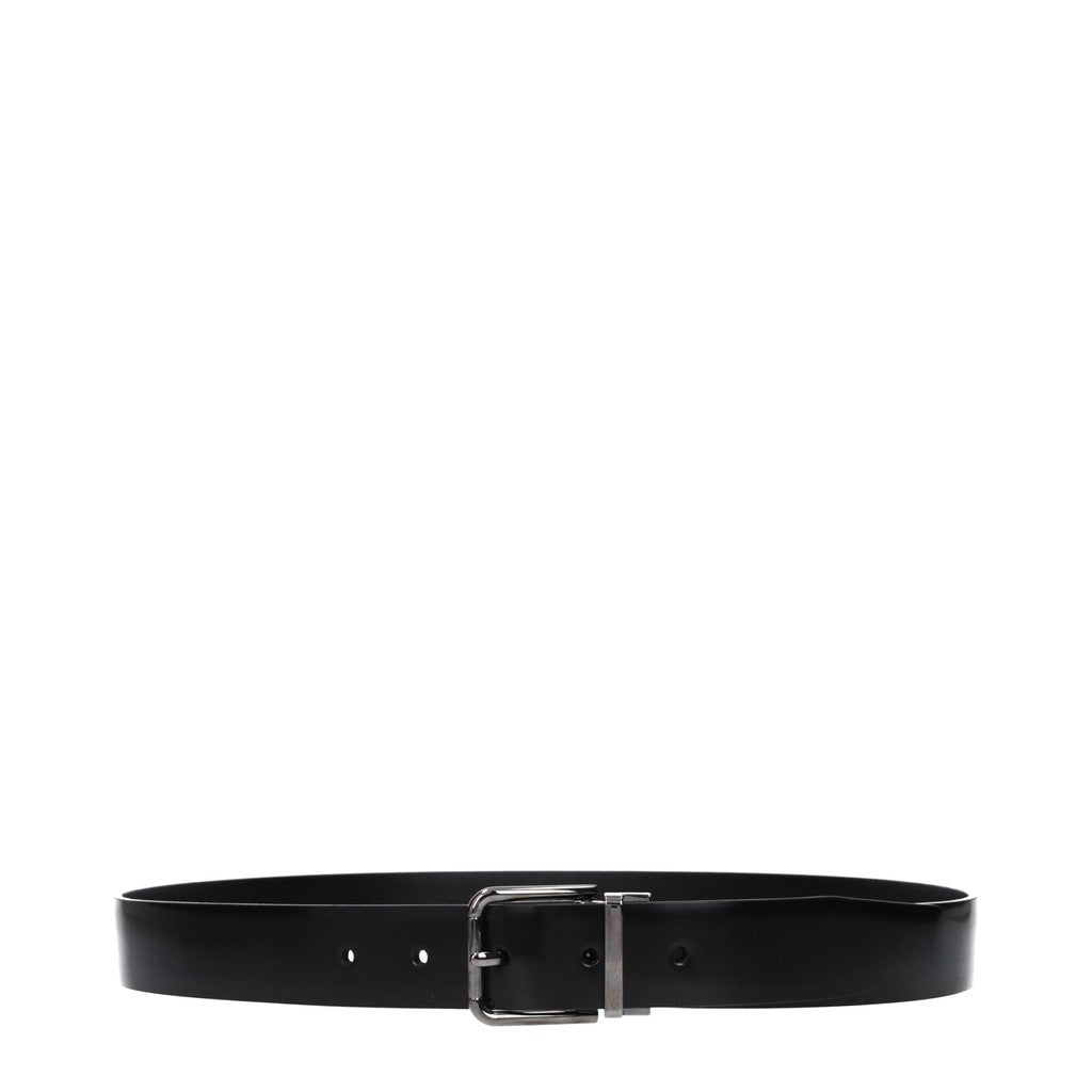 Dolce & Gabbana Leren riem Heren – Zwart