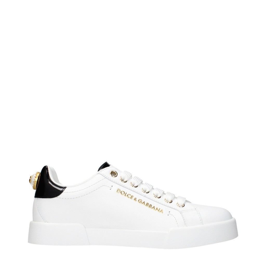 Dolce & Gabbana Leren sneakers – Wit